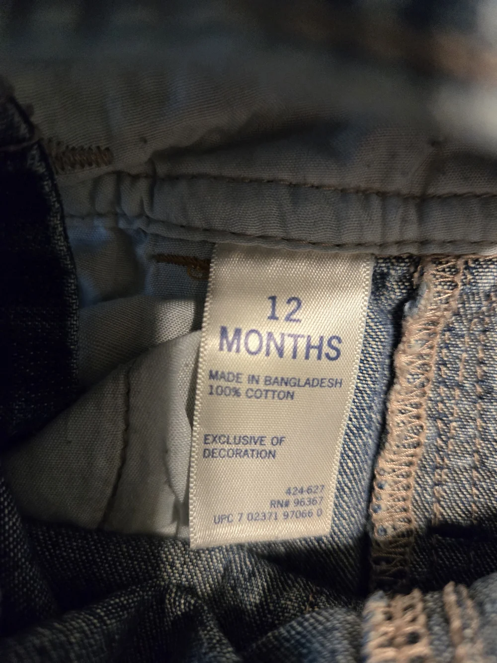 OshKosh B'gosh Medium Dark Wash Carpenter Overalls 12M